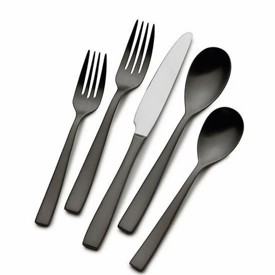 Kitchen & Dining * | Mikasa Gunmetal Delano 20-Pc. Flatware Set