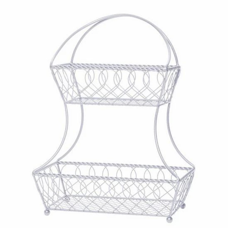 Kitchen & Dining * | Mikasa 2-Tier Flatback Basket