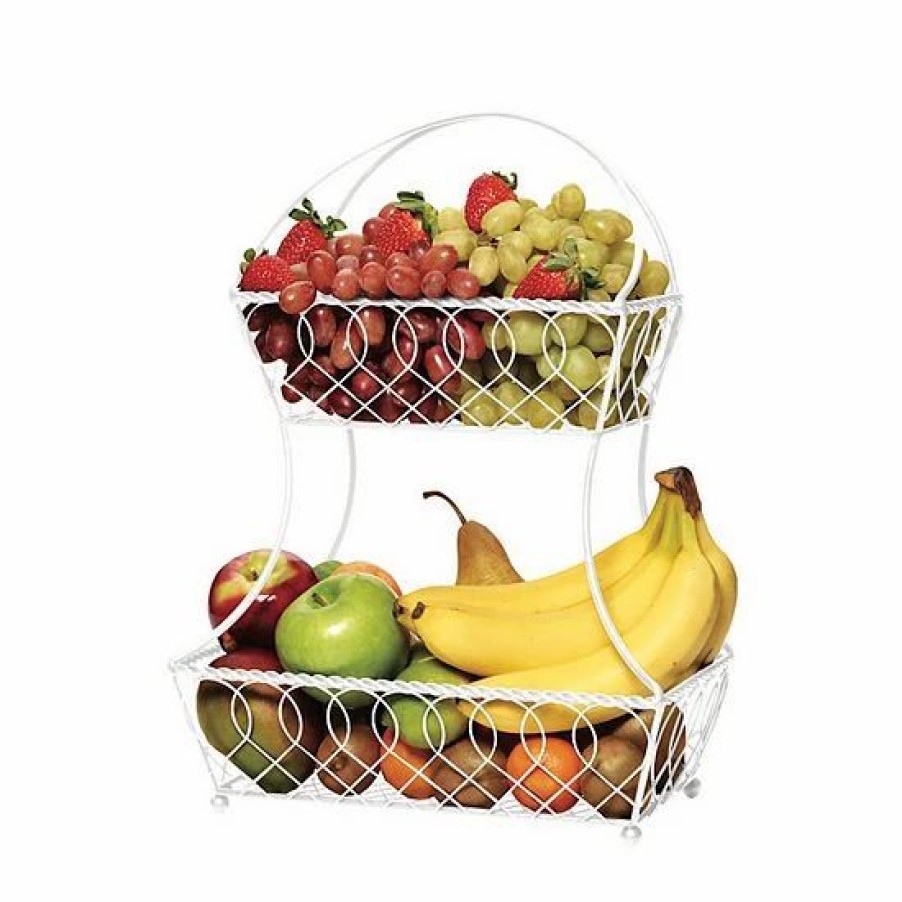 Kitchen & Dining * | Mikasa 2-Tier Flatback Basket