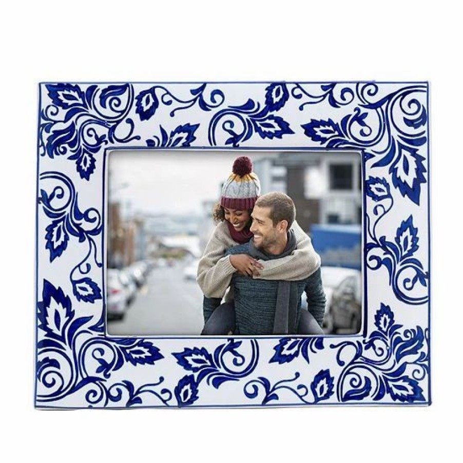 Home Decor * | Mikasa Paisley Ceramic 5 X 7 Frame