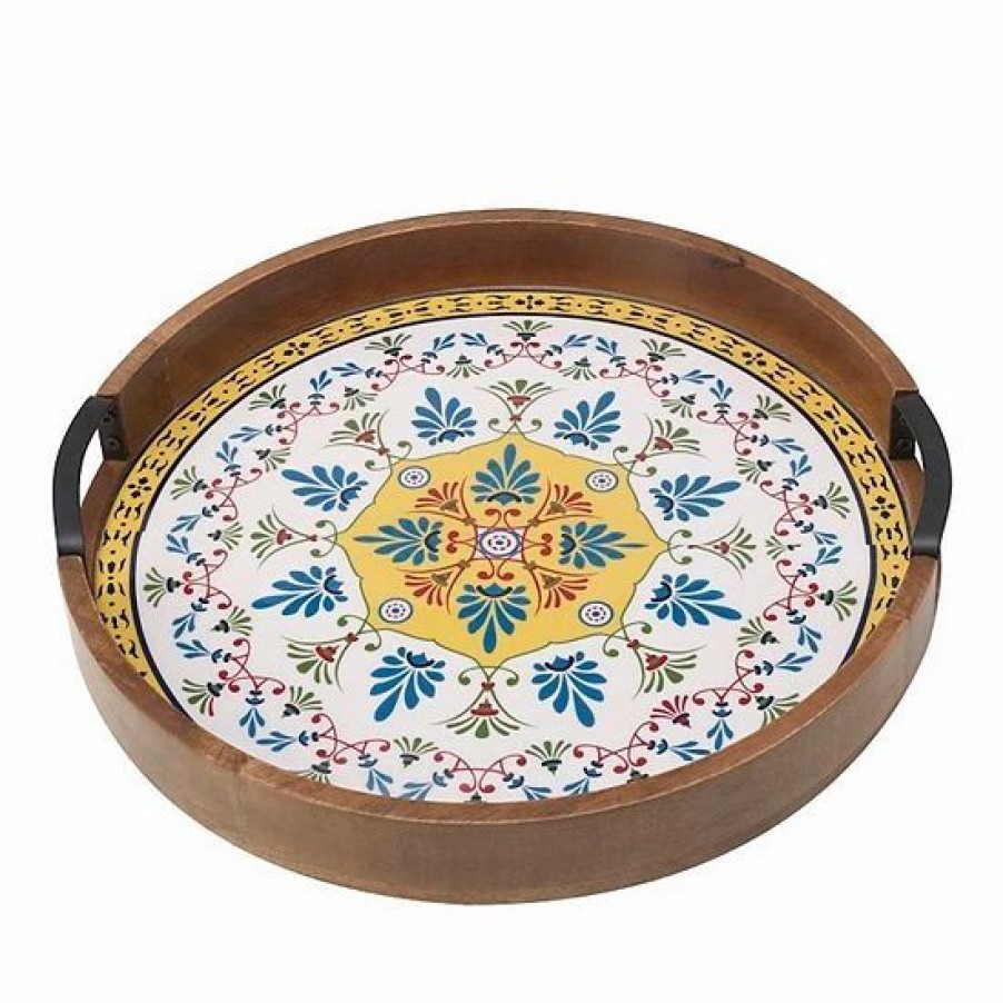 Kitchen & Dining * | Mikasa Round Tile Lazy Susan