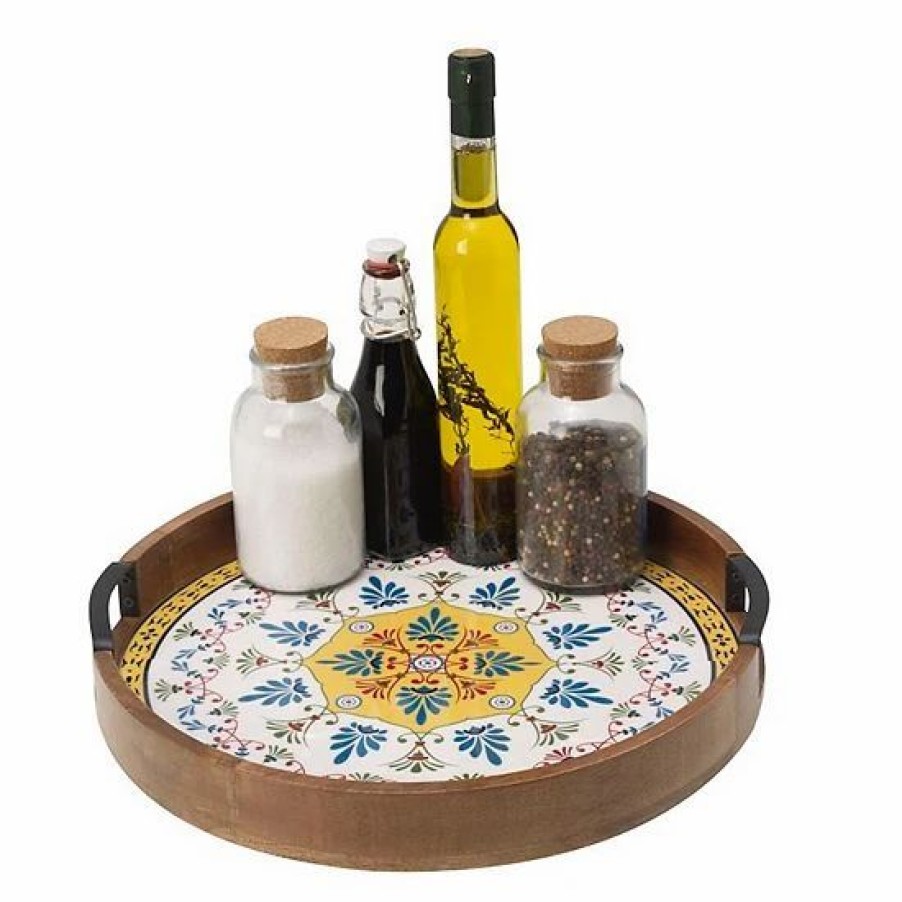 Kitchen & Dining * | Mikasa Round Tile Lazy Susan