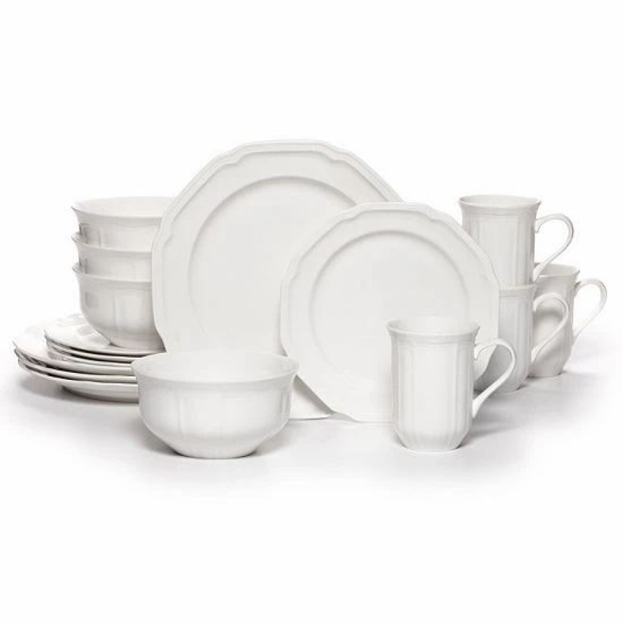 Kitchen & Dining * | Mikasa Antique White 16-Pc. Dinnerware Set