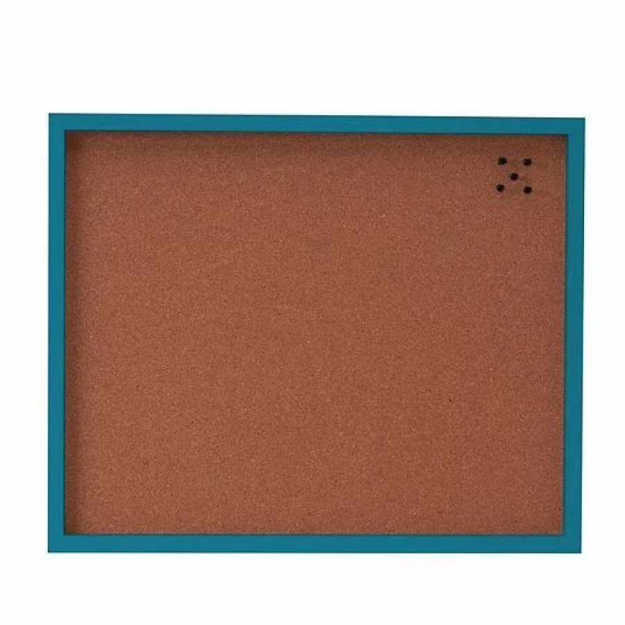 Home Decor * | Mikasa Teal Cork Board With 5 Tacks