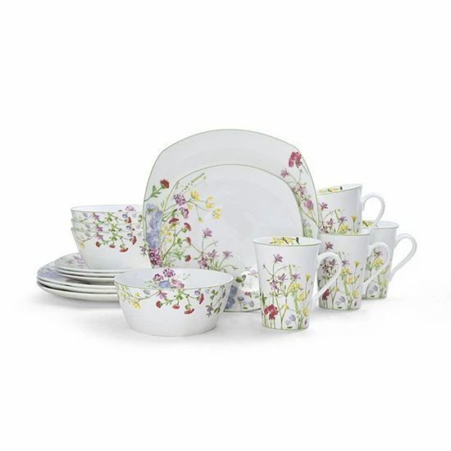 Kitchen & Dining * | Mikasa Wildflower Garden 16-Pc. Dinnerware Set