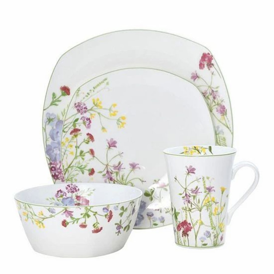 Kitchen & Dining * | Mikasa Wildflower Garden 16-Pc. Dinnerware Set