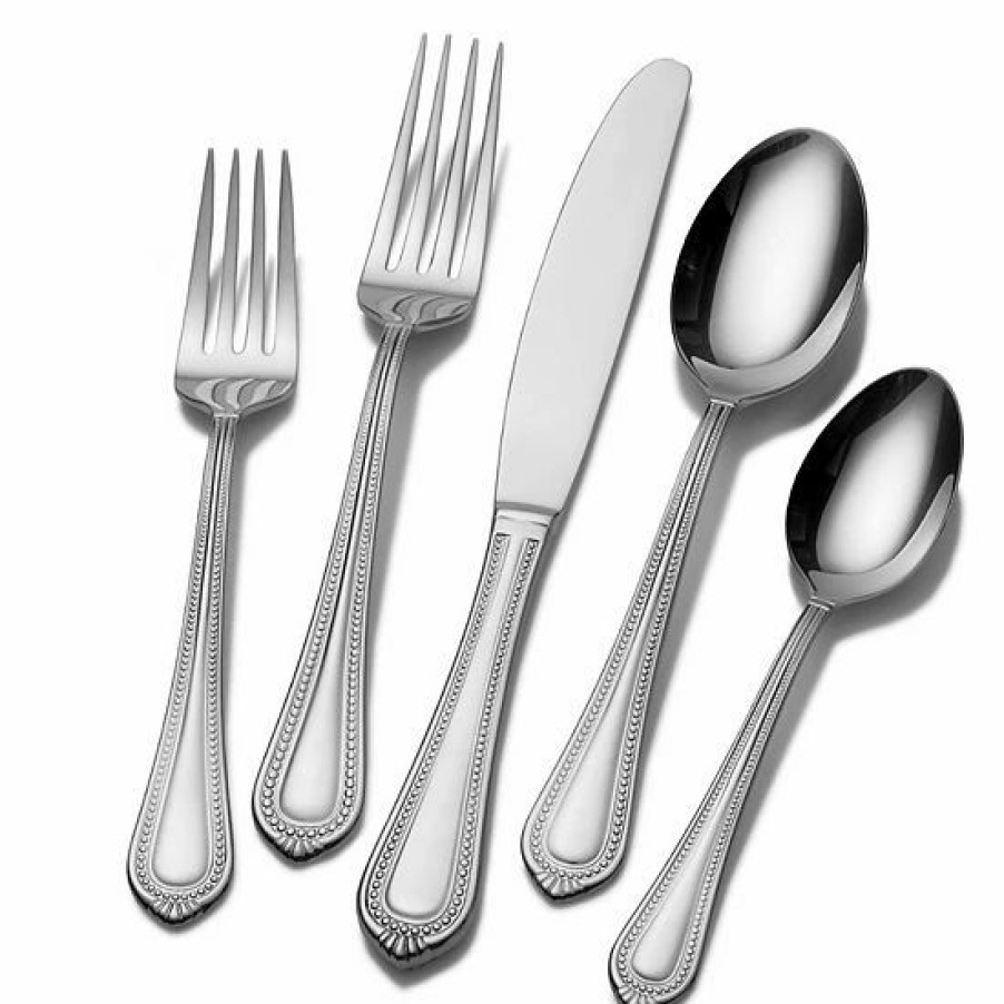 Kitchen & Dining * | Mikasa Regent Bead 65-Pc. Flatware Set