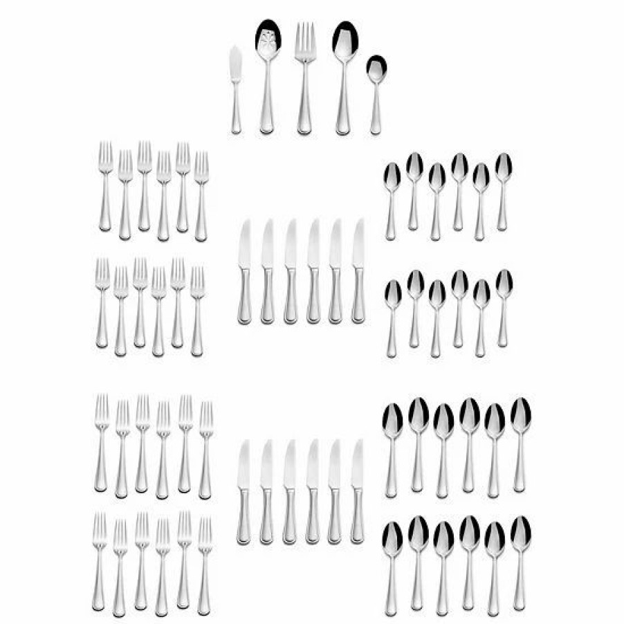 Kitchen & Dining * | Mikasa Virtuoso Frost 65-Pc. Flatware Set