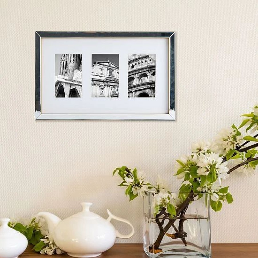 Home Decor * | Mikasa Mirror Gallery 3-Opening 4 X 6 Collage Frame