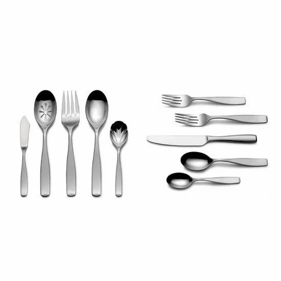 Kitchen & Dining * | Mikasa Satin Loft 65-Pc. Flatware Set