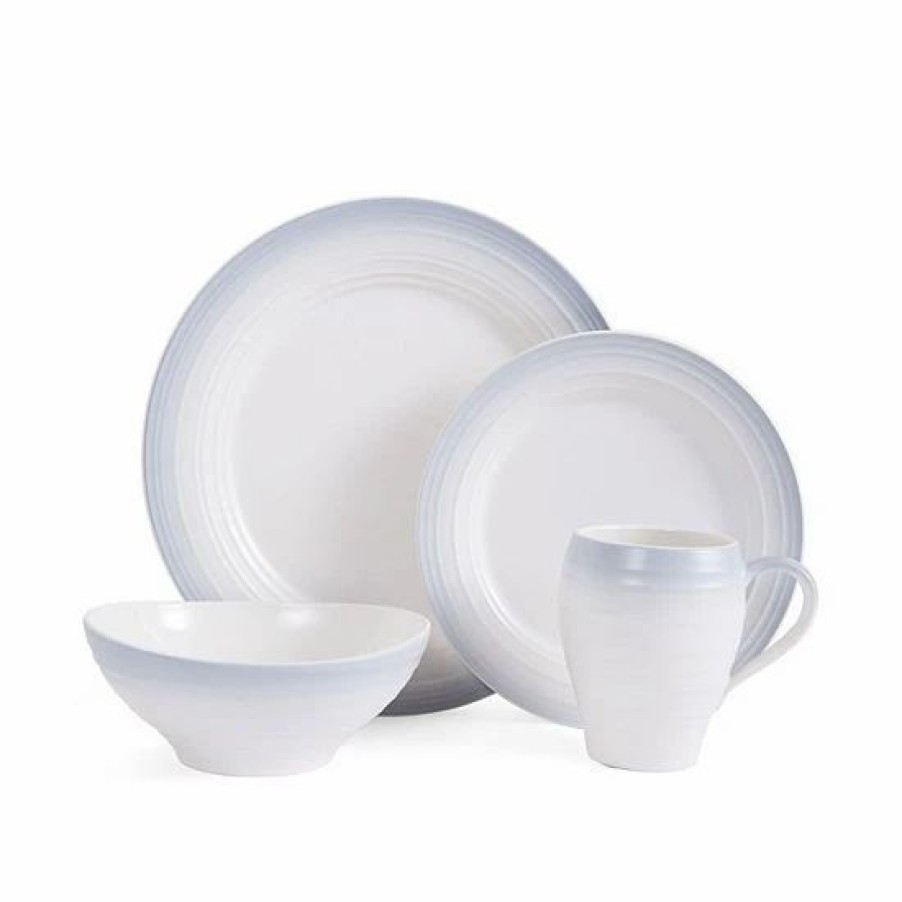 Kitchen & Dining * | Mikasa Swirl Ombre 4-Pc. Dinnerware Set