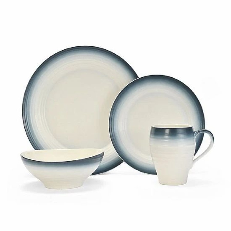 Kitchen & Dining * | Mikasa Swirl Ombre 4-Pc. Dinnerware Set