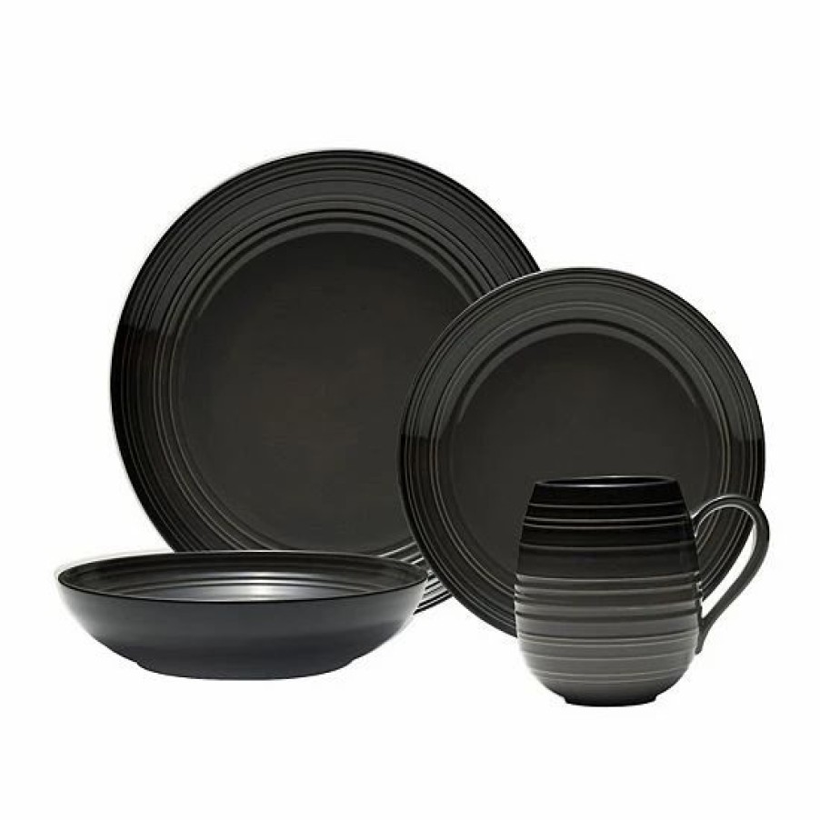 Kitchen & Dining * | Mikasa Swirl Coupe 4-Pc. Dinnerware Set