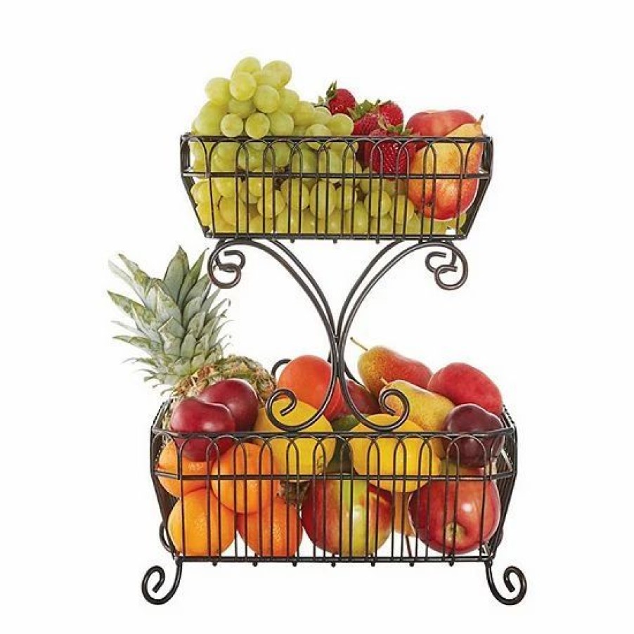 Kitchen & Dining * | Mikasa French Countryside 2-Tier Basket