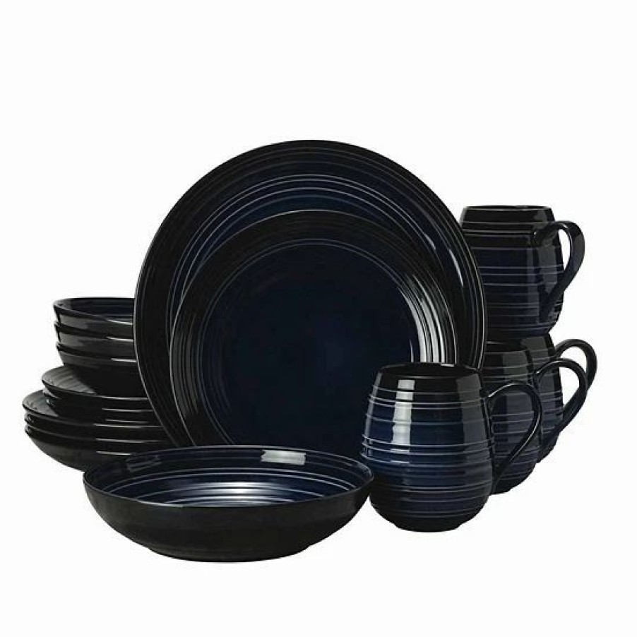 Kitchen & Dining * | Mikasa Swirl Coupe 16-Pc. Dinnerware Set