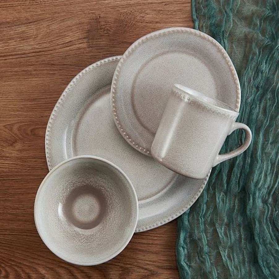 Kitchen & Dining * | Mikasa Ellie Gray 16-Pc. Dinnerware Set