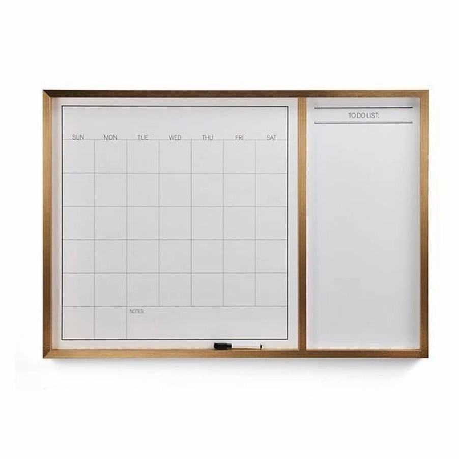 Home Decor * | Mikasa Metallic Border Calendar White Board