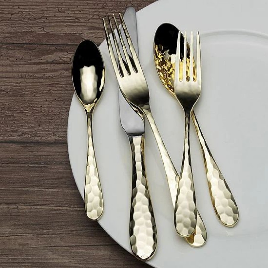 Kitchen & Dining * | Mikasa Gold-Plated Lilah 20-Pc. Flatware Set