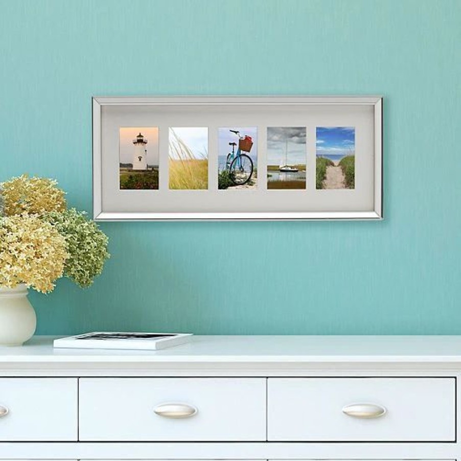 Home Decor * | Mikasa Mirror 5-Opening 4 X 6 Collage Frame