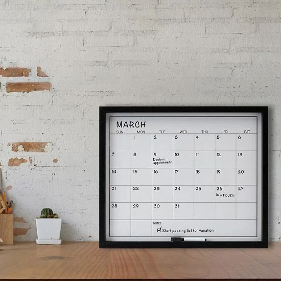 Home Decor * | Mikasa Calendar Dry Erase Board Wall Decor