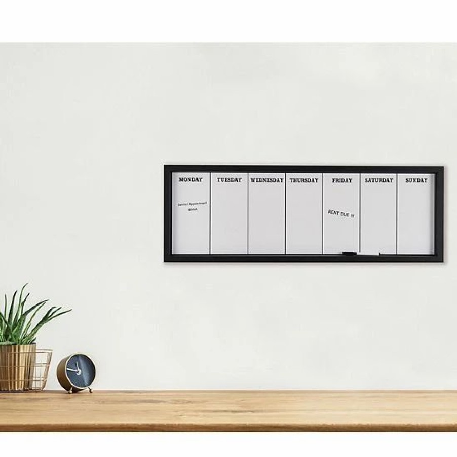 Home Decor * | Mikasa Dry Erase Board Calendar Wall Decor & Marker 2-Piece Set