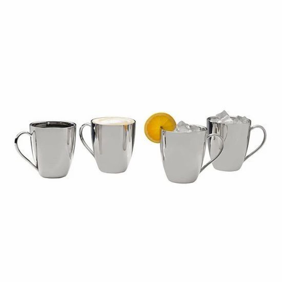 Kitchen & Dining * | Mikasa 4-Pc. Stainless Steel Mug Set