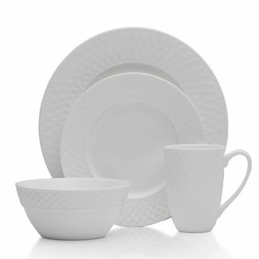 Kitchen & Dining * | Mikasa Trellis 16-Pc. Dinnerware Set