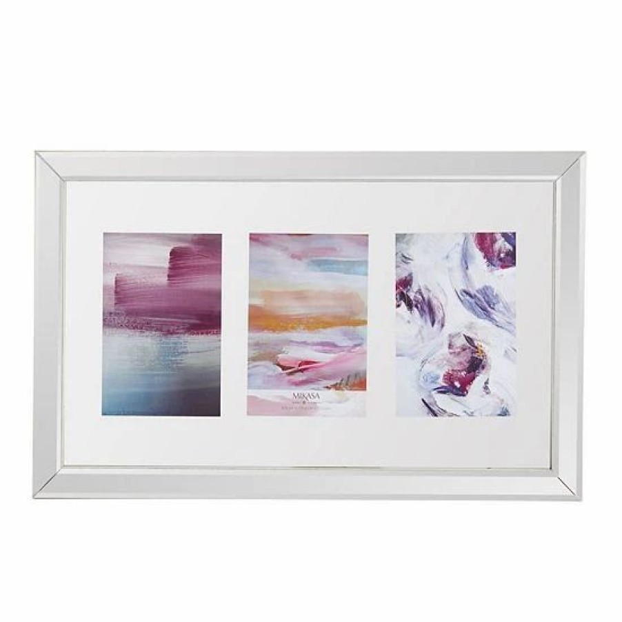 Home Decor * | Mikasa Mirror Floating Gallery 3-Opening Collage Frame