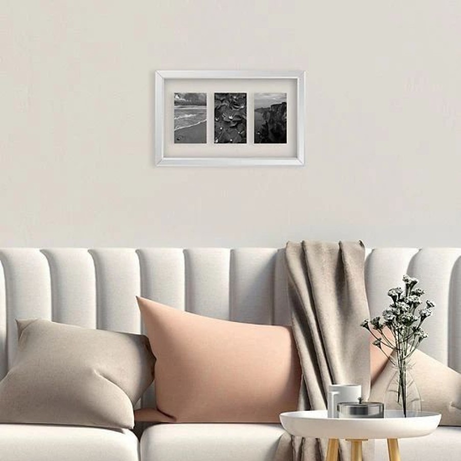 Home Decor * | Mikasa Mirror Floating Gallery 3-Opening Collage Frame