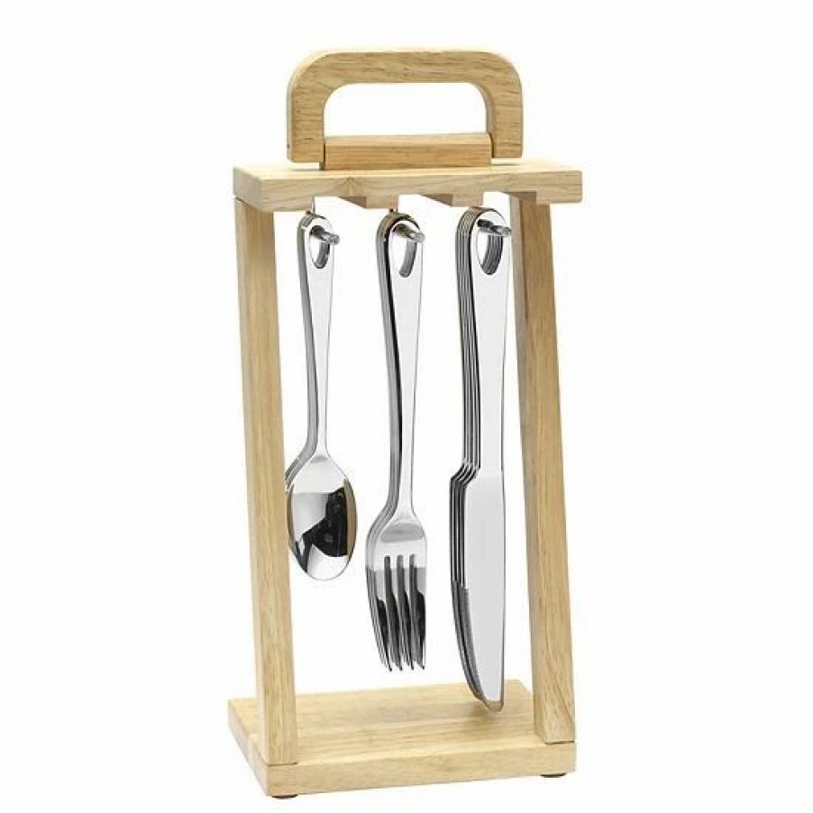 Kitchen & Dining * | Mikasa 18-Pc. Bombay Flatware Set With Hanging Caddy