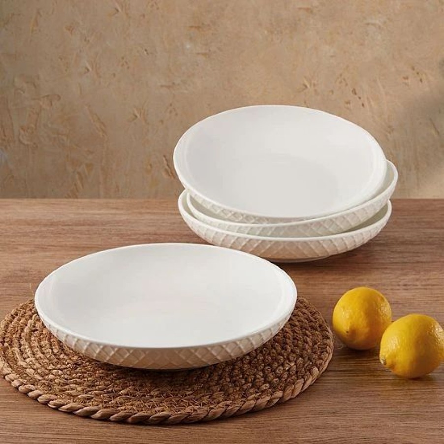 Kitchen & Dining * | Mikasa Trellis 4-Pc. Pasta Bowl Set