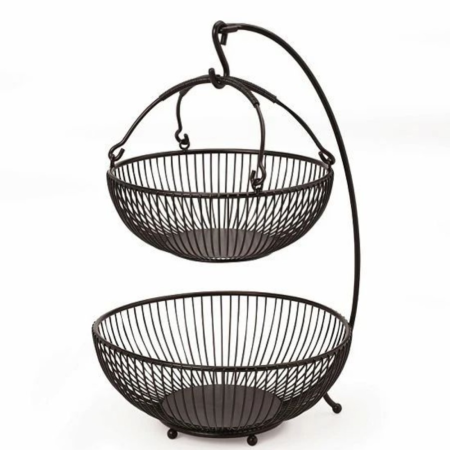 Kitchen & Dining * | Mikasa Gourmet Basics Sprindle 2-Tier Basket