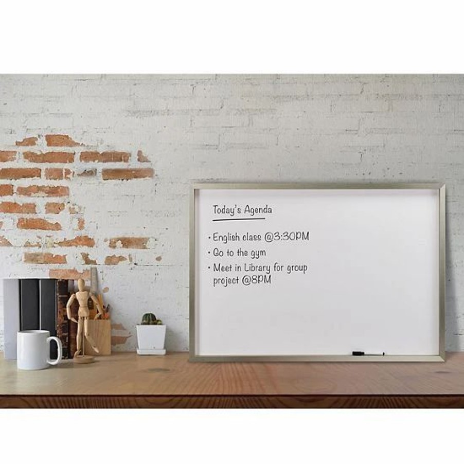 Home Decor * | Mikasa Metallic Border White Board