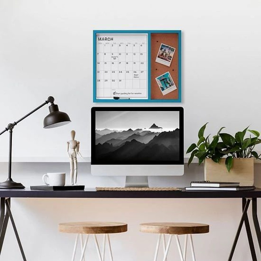 Home Decor * | Mikasa White Board Calendar & Cork Board