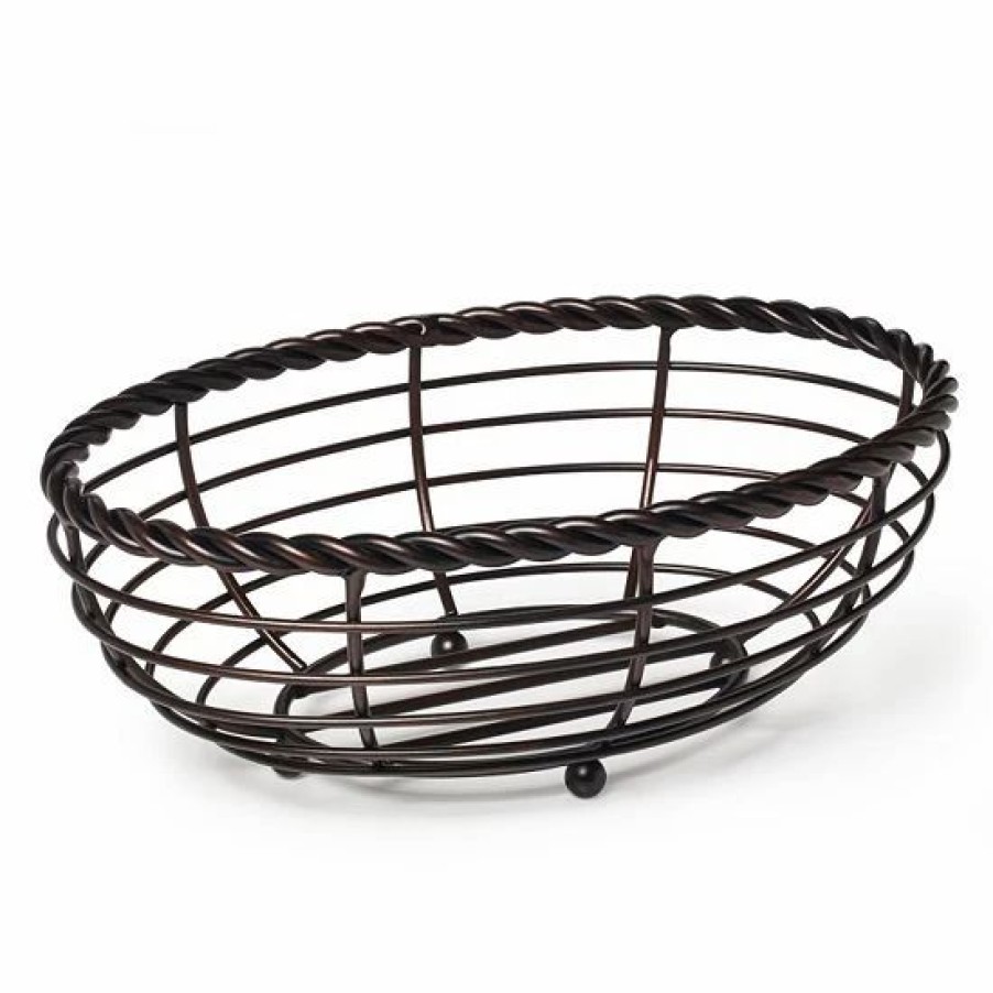 Kitchen & Dining * | Mikasa Gourmet Basics Rope Oval Bread Basket