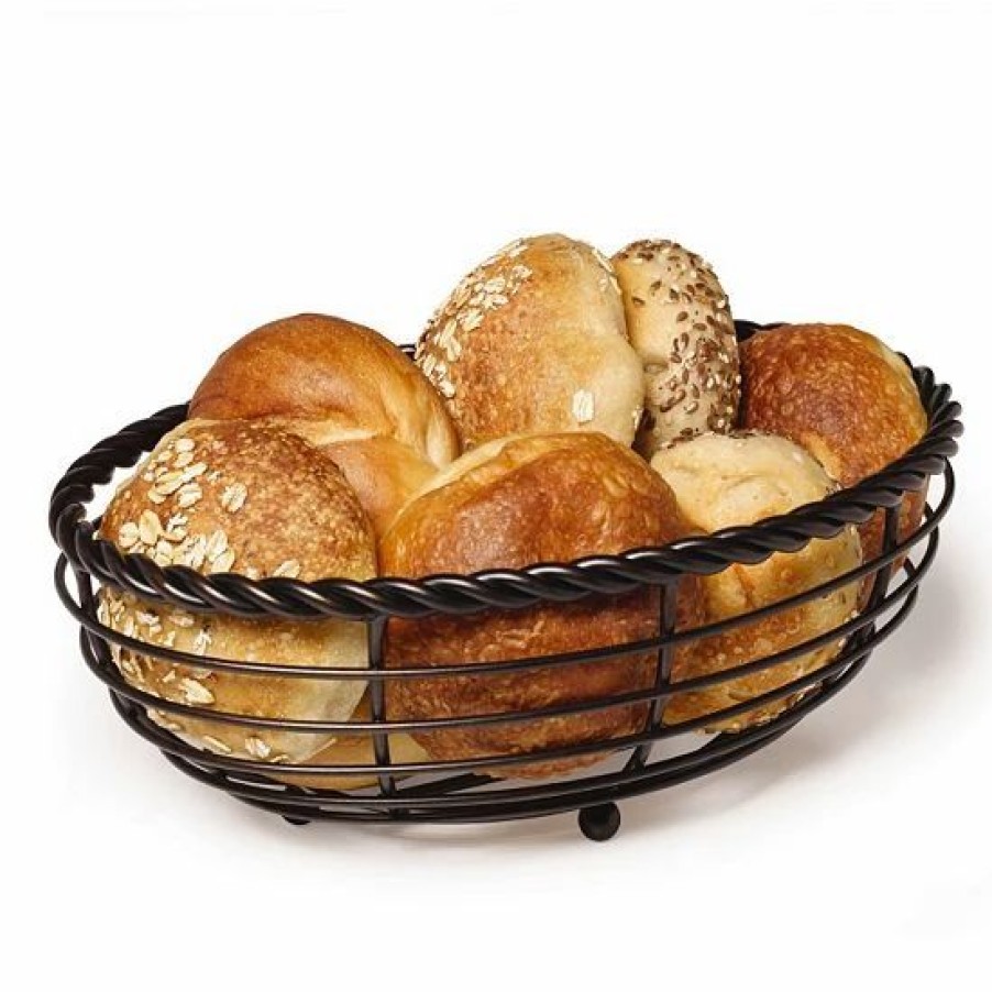 Kitchen & Dining * | Mikasa Gourmet Basics Rope Oval Bread Basket