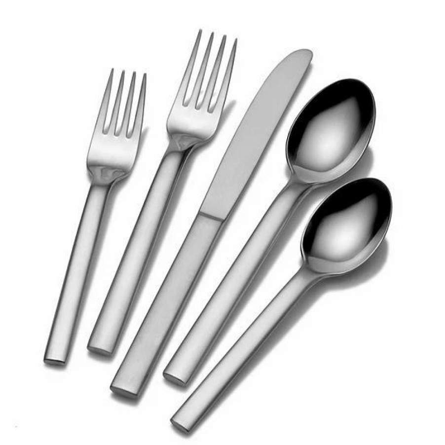 Kitchen & Dining * | Mikasa Ovoid Forged 20-Pc. Flatware Set