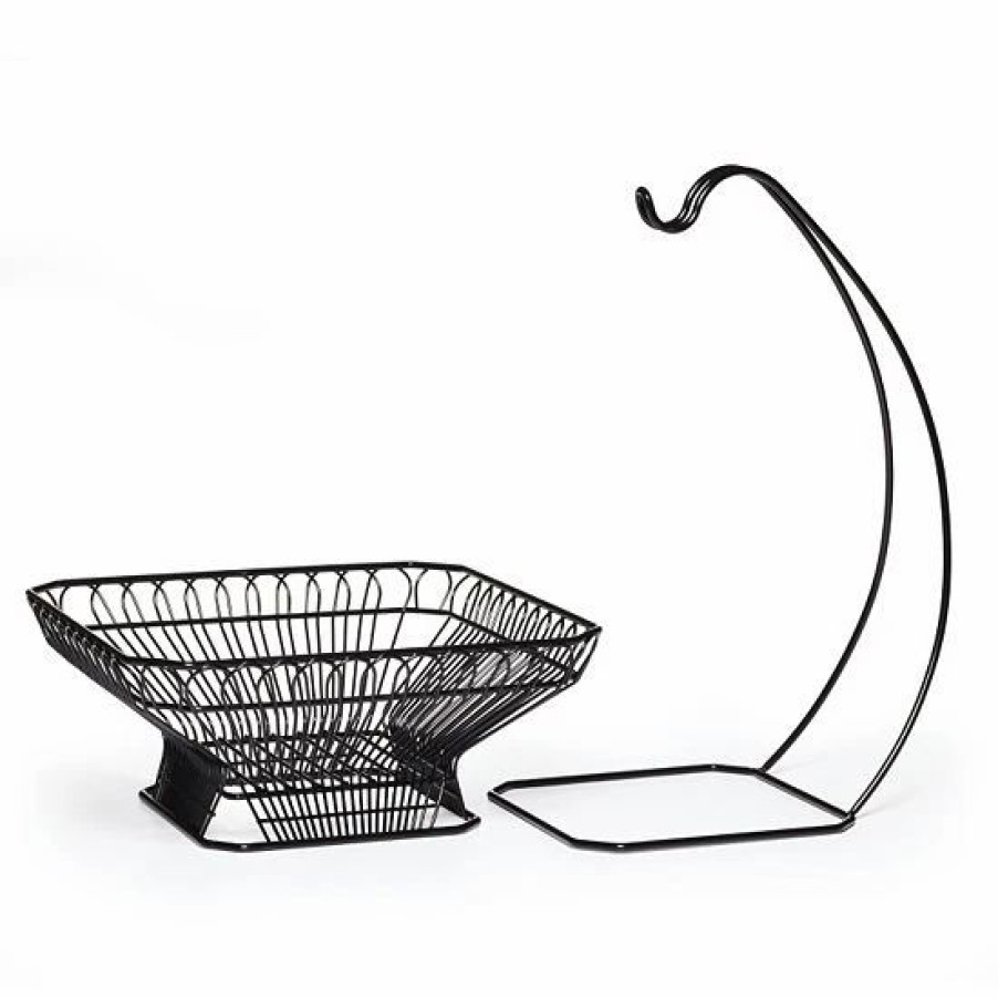 Kitchen & Dining * | Mikasa Gourmet Basics French Countryside 2-Pc. Fruit Basket With Banana Hanger Set