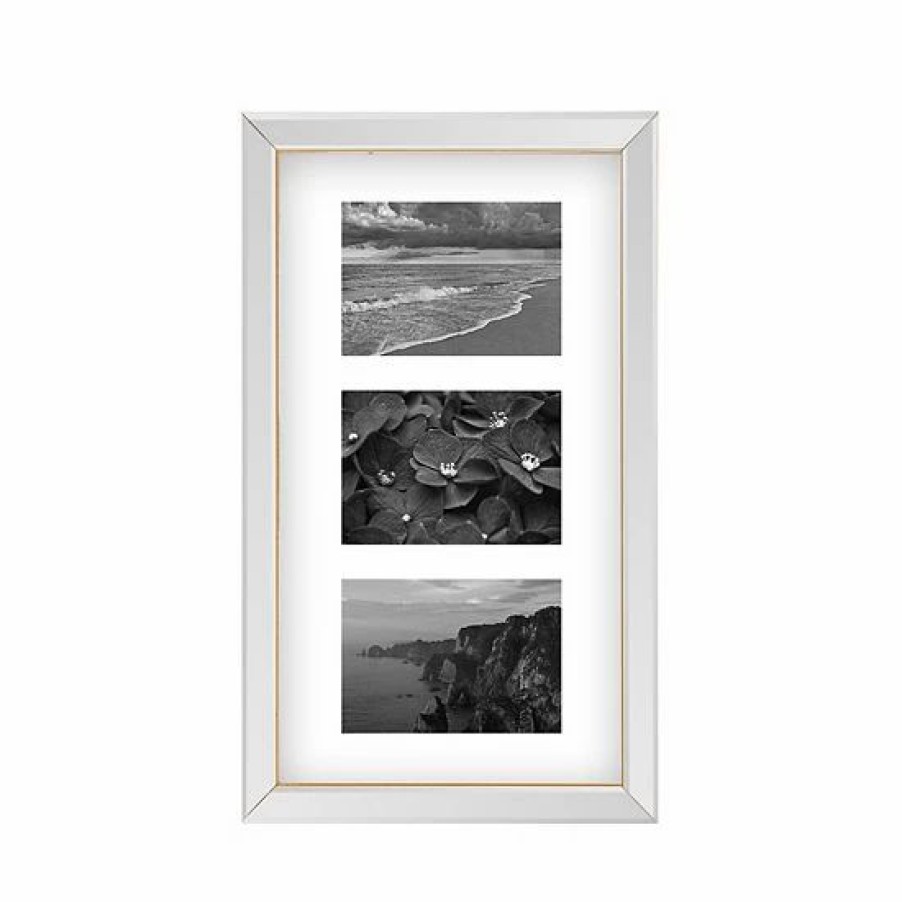 Home Decor * | Mikasa Mirror Floating Gallery 3-Opening Collage Frame