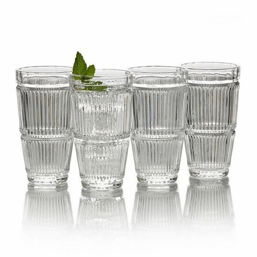 Kitchen & Dining * | Mikasa Carroll Gate 4-Pc. Highball Glass Set